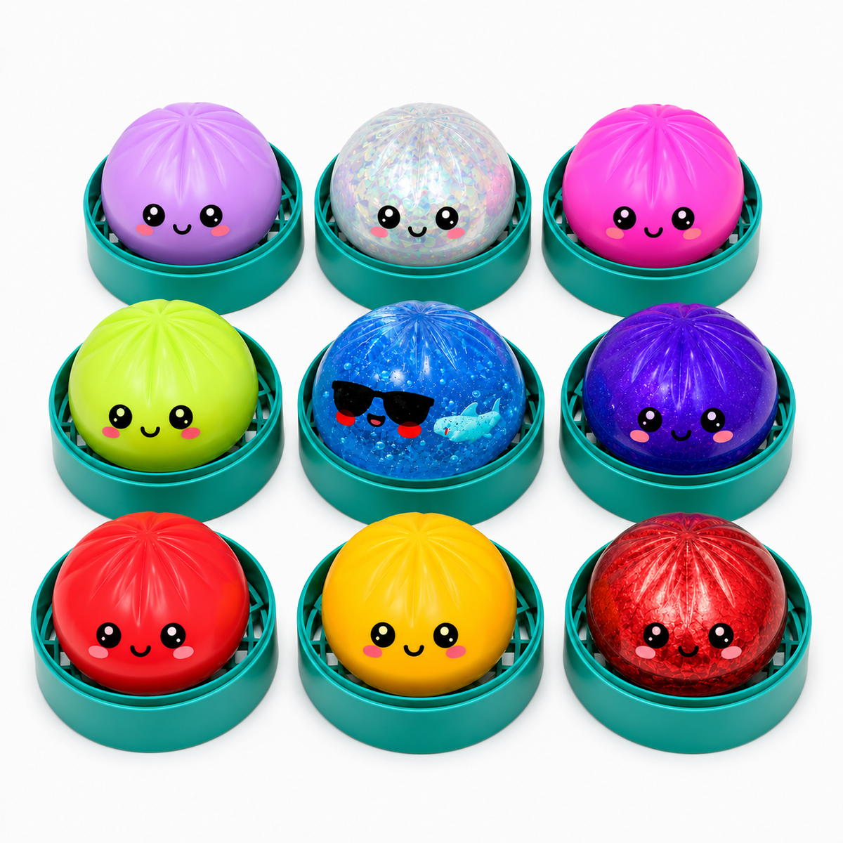 Jouet Squishy Dumpling Édition Requin - Bleu - Eliottetloup