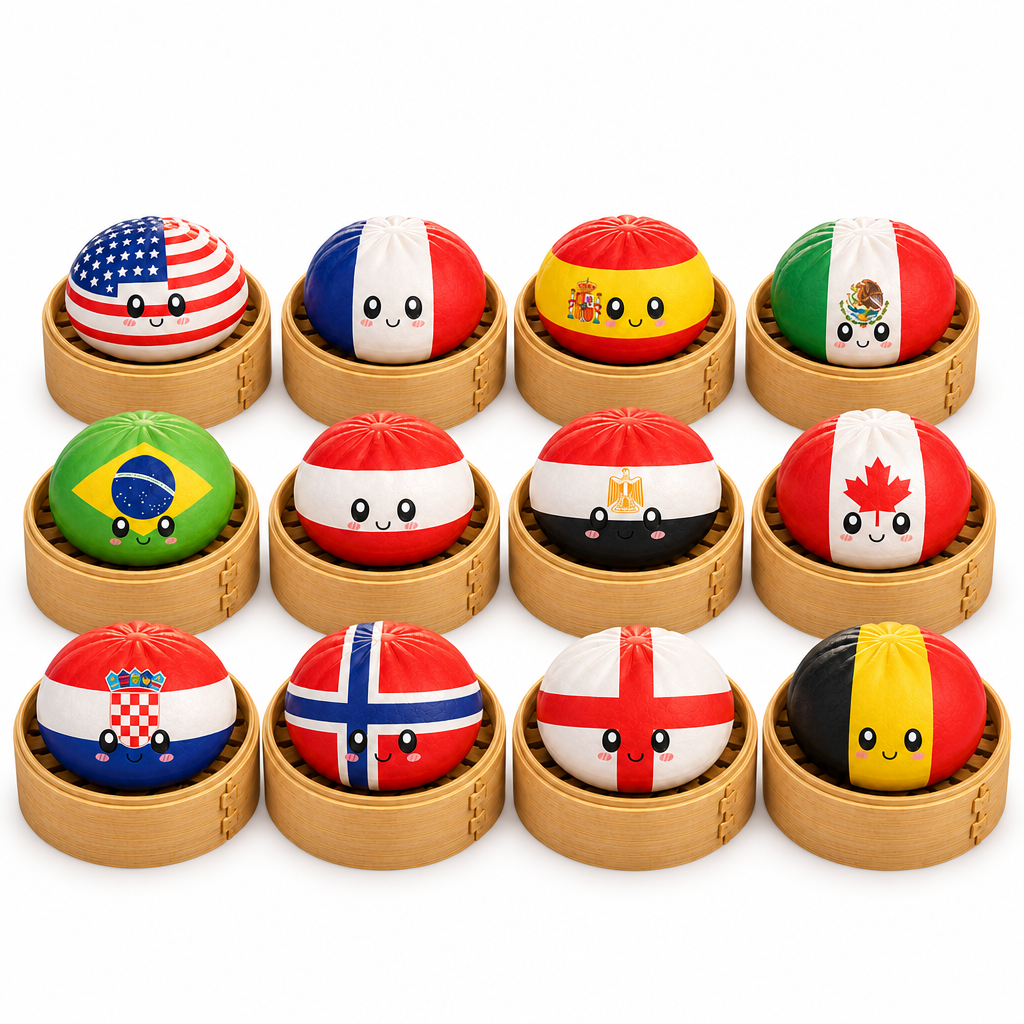 Boîte Mystère Squishy Dumpling Drapeaux - Multicolore - Eliottetloup